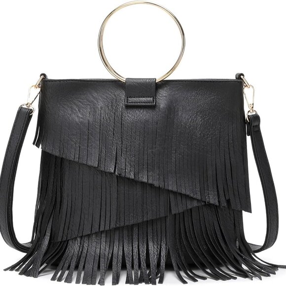 Versatile Boho Fringe Bracelet Crossbody Purse - Lightweight and Stylish